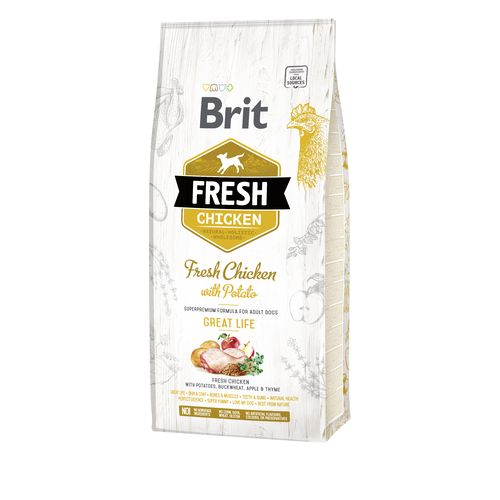 Brit Fresh Brit Fresh Dog - Chien adulte - Poulet - Great Life 12kg - MyStetho Veterinary