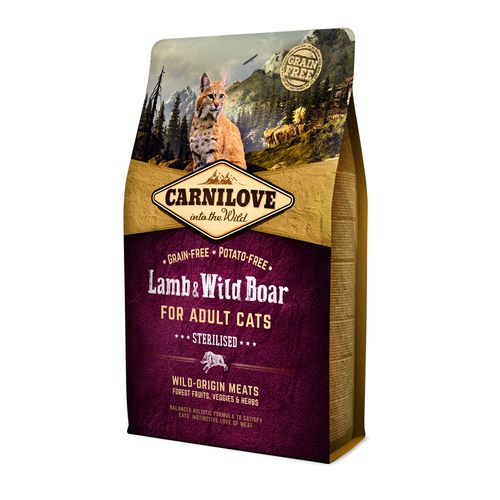 Carnilove Cat Adulte - Agneau & Sanglier / Stérilisé 2kg - MyStetho Veterinary