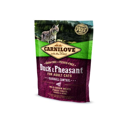 Carnilove Cat Adulte - Canard & Faisan / Contrôle des boules de poils 400g - MyStetho Veterinary