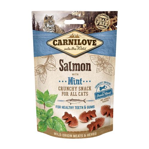 Carnilove Cat Adulte - Crunchy Snack - Saumon à la menthe 50g - MyStetho Veterinary