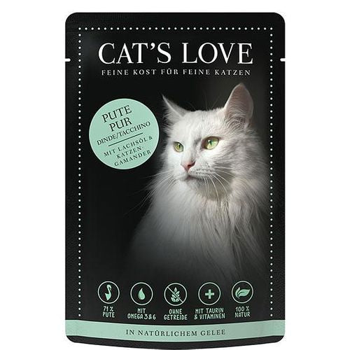 CAT'S LOVE Adult Dinde pure, 85g - MyStetho Veterinary