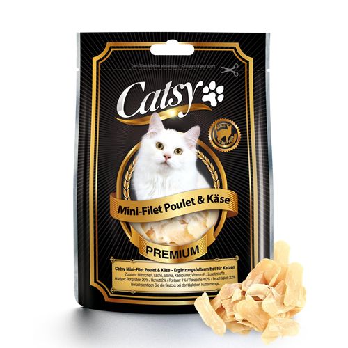 Catsy snack pour chats Mini filet au poulet & fromage 50g - MyStetho Veterinary