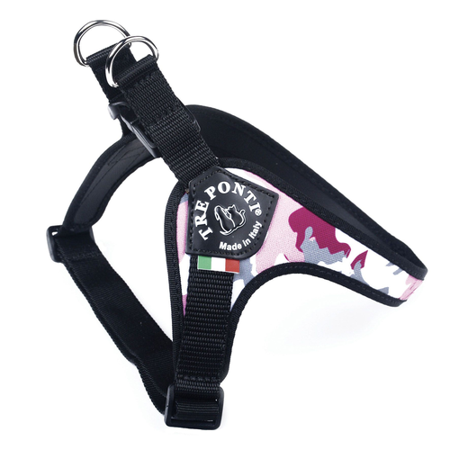 TrePonti Geschirr verstel Pink Camoufl 1 ab 1kg bis 3kg - Brustumfang 28-37cm - MyStetho Veterinary