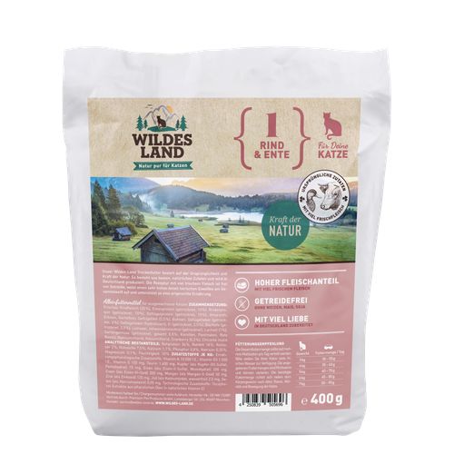 Wildes Land Feline Adult boeuf et canard avec légumes 400g - MyStetho Veterinary