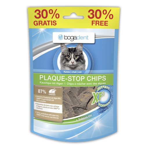 bogadent Plaque Stop Chips Pack Action x8 pcs poulet pour chats 50g + 30% - MyStetho Veterinary