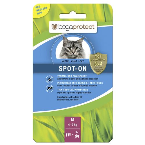 bogaprotect Spot-On anti-parasitaire M pour chats 3 x 1.2 ml - MyStetho Veterinary