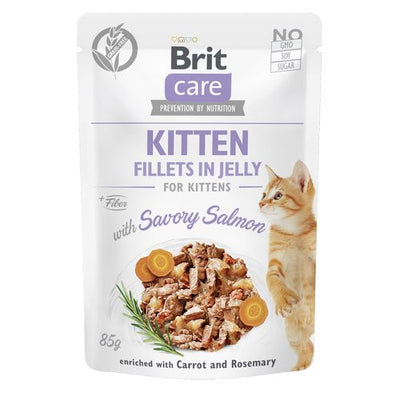 Brit Care Cat Brit Care Cat - Filets en gelée - Saumon - Kitten 85g - MyStetho Veterinary