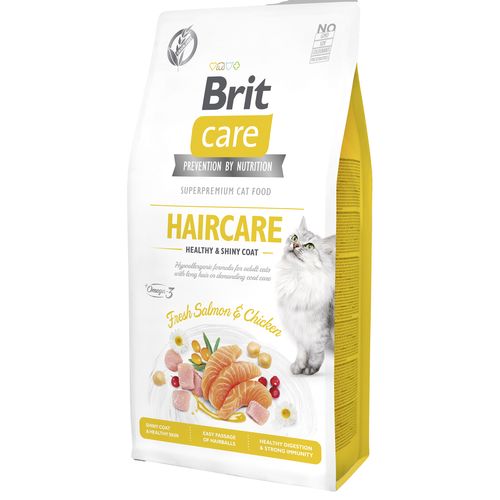 Brit Care Cat Brit Care Cat Sans Céréales - Soin du pelage - Poil sain et brillant 7kg - MyStetho Veterinary