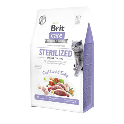 Brit Care Cat Brit Care Cat Sans Céréales - Stérilisé - Contrôle du poids 400g - MyStetho Veterinary