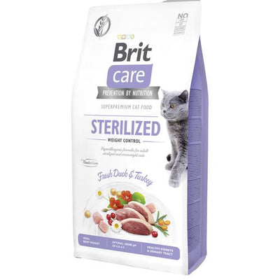 Brit Care Cat Brit Care Cat Sans Céréales - Stérilisé - Contrôle du poids 7kg - MyStetho Veterinary