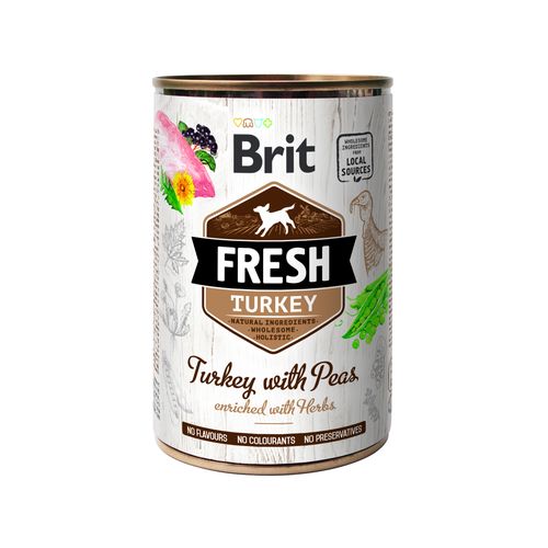 Brit Fresh Brit Fresh Dog - Dinde avec petits pois 400g - MyStetho Veterinary