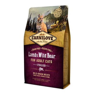Carnilove Cat Adulte - Agneau & Sanglier / Stérilisé 2kg - MyStetho Veterinary