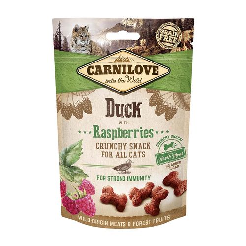 Carnilove Cat Adulte - Crunchy Snack - Canard aux framboises 50g - MyStetho Veterinary