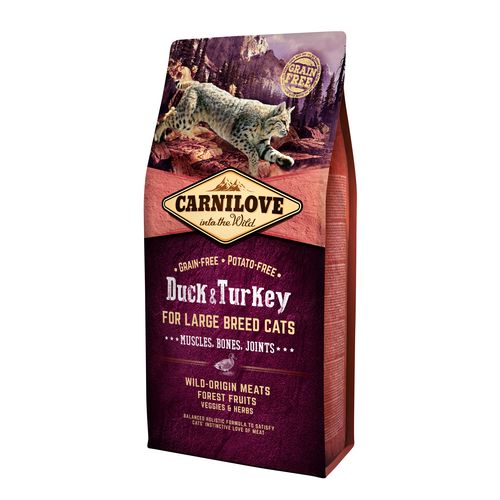 Carnilove Cat Adulte Grandes Races - Canard & Dinde 6kg - MyStetho Veterinary