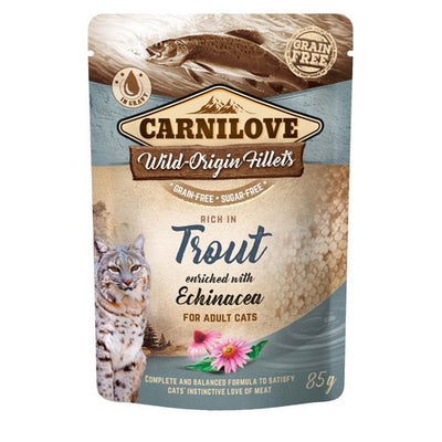 Carnilove Cat Adulte Pouch Ragout - Truite enrichie à l'échinacée 85g - MyStetho Veterinary