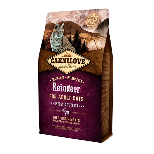 Carnilove Cat Adulte - Renne / Chats d'énergie et d'extérieur 2kg - MyStetho Veterinary