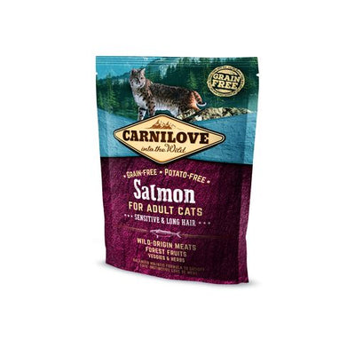 Carnilove Cat Adulte - Saumon / Cheveux sensibles et longs 400g - MyStetho Veterinary