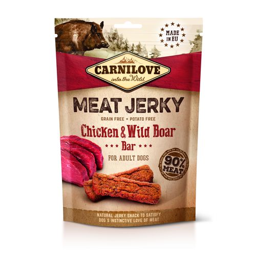 Carnilove Dog Meat Jerky Poulet + sanglier - Barre protéinée 100g - MyStetho Veterinary