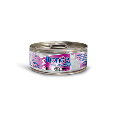 Monge Natural Cat Ad. Tuna&Chic&Beef 80g - MyStetho Veterinary