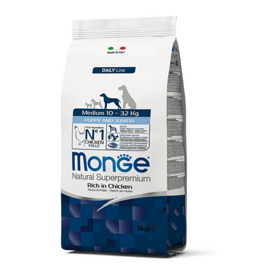 Monge Daily Line – Puppy & Junior Medium poulet - MyStetho Veterinary