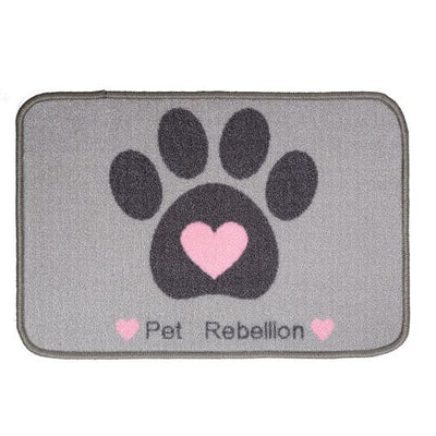 Food Mat Heart Grey 40 X 60cm - MyStetho Veterinary
