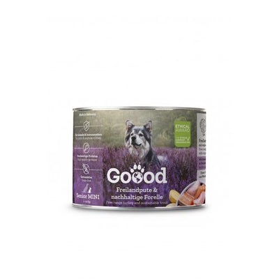 Goood Canine Mini Senior Dinde élevée en plein air et truite d’aquaculture durable 200 g - MyStetho Veterinary