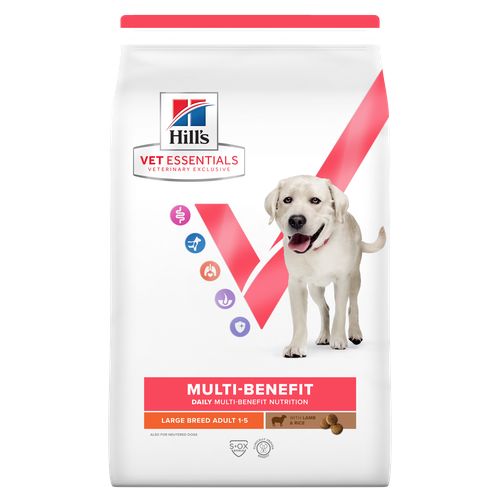 Hill's Vet Essentials MULTI-BENEFIT Adult Large Breed Lamm und Reis 14 kg - MyStetho Veterinary