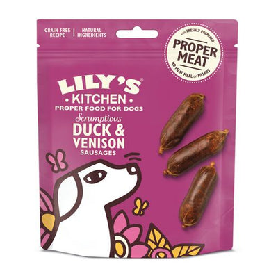 Lily's Kitchen Scrumptious Duck and Venison Sausages 70g - MyStetho Veterinary