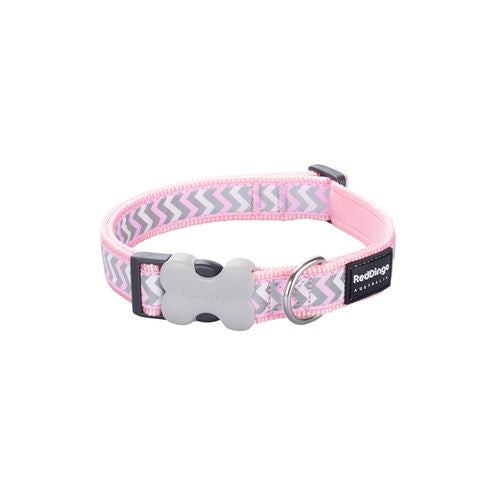 RedDingo Dog Collar Reflective Ziggy M Pink 20mm x 31-47cm - MyStetho Veterinary