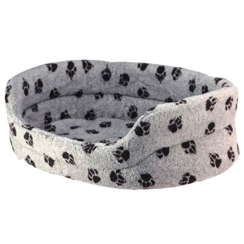 Sherpa Fleece corbeille ovale gris / pattes noir 76 cm - MyStetho Veterinary