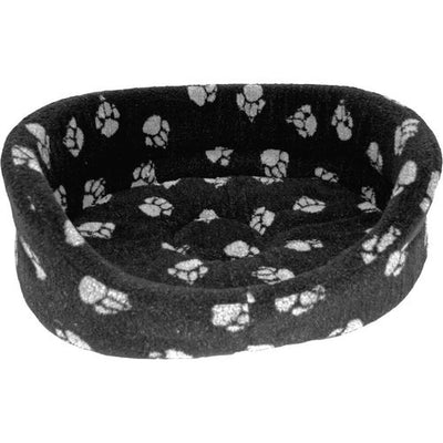 Sherpa Fleece corbeille ovale noir / pattes gris 61 cm - MyStetho Veterinary