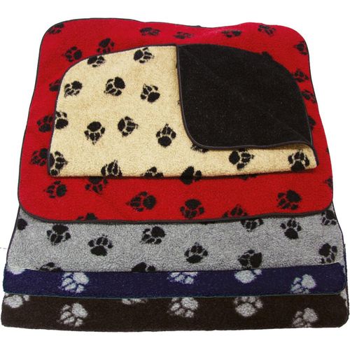 Sherpa Fleece duvet noir / pattes gris 85 x 135 cm - MyStetho Veterinary