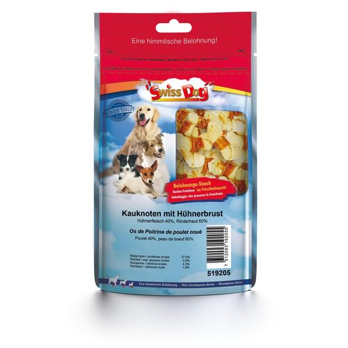 SwissDog Noeud à mâcher avec poitrine de poulet - MyStetho Veterinary