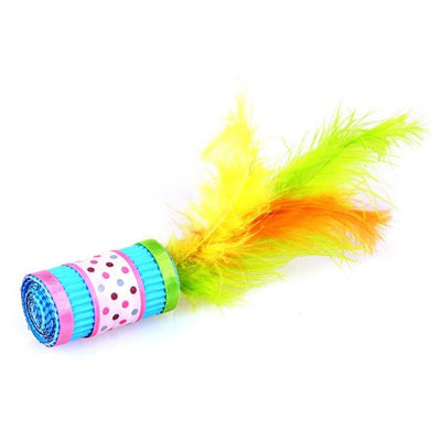 Swisspet Cat-Rolli avec plumes, multicolore - MyStetho Veterinary