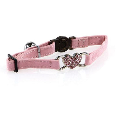 Swisspet DeluxeLine Collier avec coeur en diamant rose, 10mm/22-28cm - MyStetho Veterinary