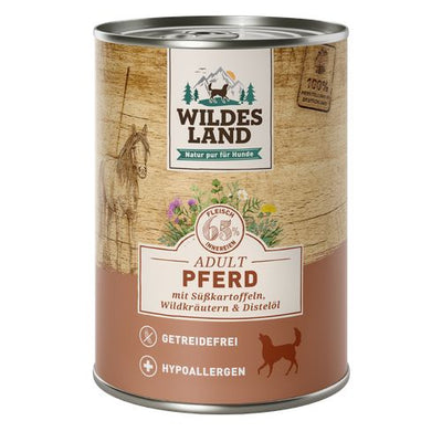 Wildes Land Canine Adult cheval avec patate douce 400g - MyStetho Veterinary