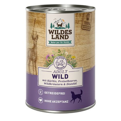 Wildes Land Canine Adult gibier avec potiron 400g - MyStetho Veterinary