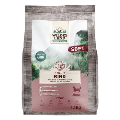 Wildes Land Canine Adult Soft boeuf avec riz 1.5kg - MyStetho Veterinary