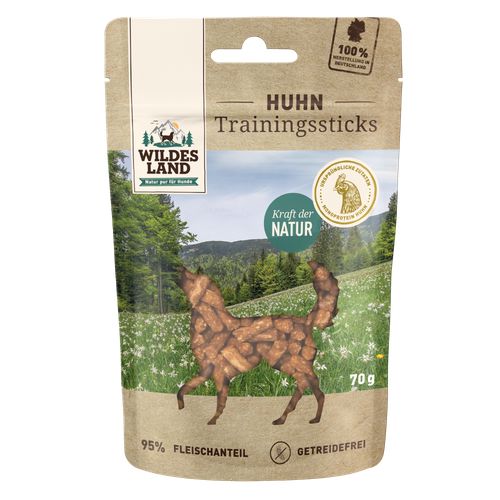 Wildes Land Canine poulet bâtonnets 70g - MyStetho Veterinary