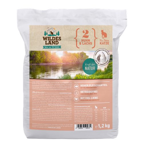 Wildes Land Feline Adult poulet et saumon avec légumes 1.2kg - MyStetho Veterinary