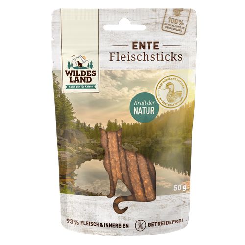Wildes Land Feline canard Pur Sticks 50g - MyStetho Veterinary