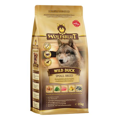 Wolfblut Canine Adult Small Breed Wild Duck - canard avec pomme de terre 2kg - MyStetho Veterinary